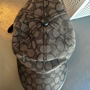 Coach Black and Gray Patterned Hat